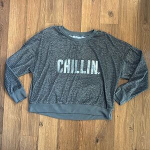 Gray/Silver Girls’ Justice Long-Sleeve Sleep Top - 12